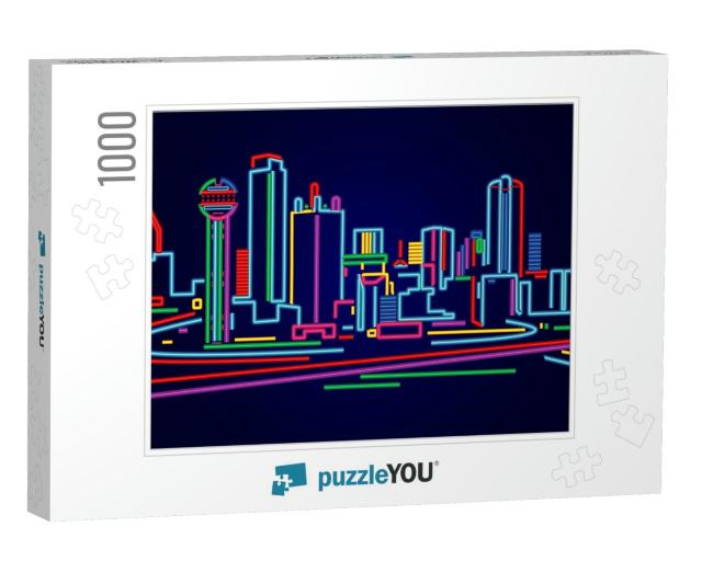 Dallas Texas Skyline... Jigsaw Puzzle with 1000 pieces