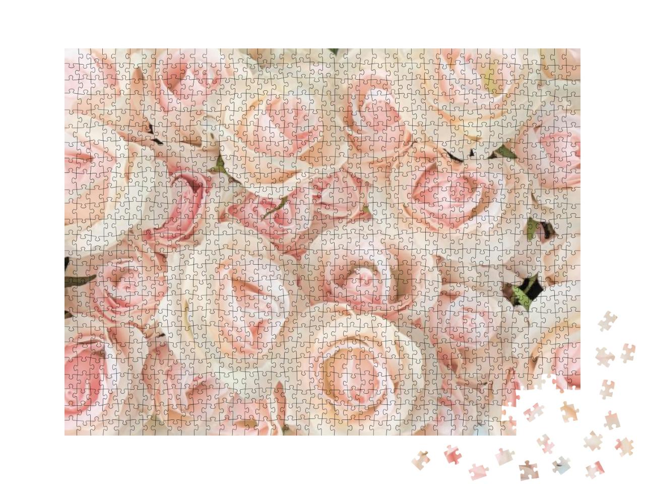 Pink Rose for Backgrounds... Jigsaw Puzzle with 1000 pieces