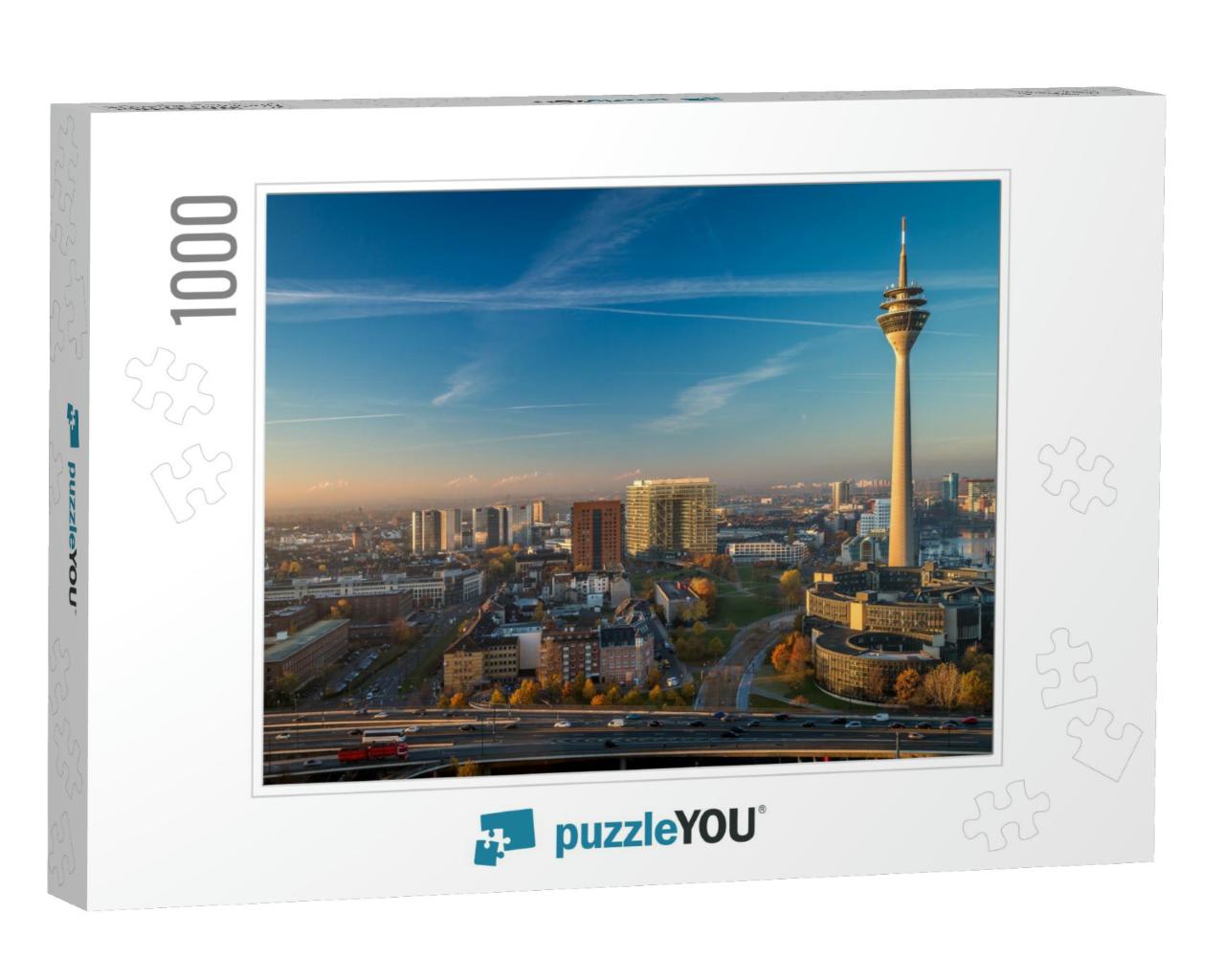 Tv Tower Dusseldorf Old Town, Duesseldorf Fernsehturm... Jigsaw Puzzle with 1000 pieces