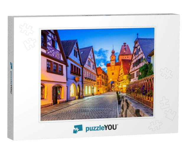 Rothenburg, Germany. Medieval Town of Rothenburg Ob Der T... Jigsaw Puzzle