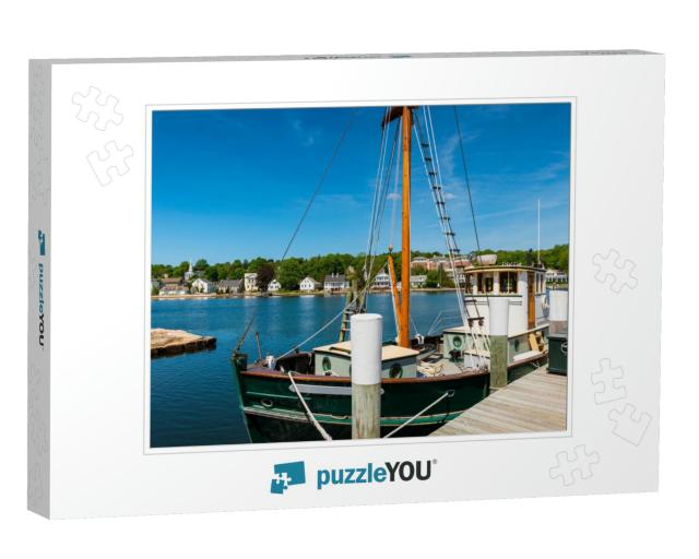 Fishing Boat At Mystic Seaport, Connecticut, New England... Jigsaw Puzzle