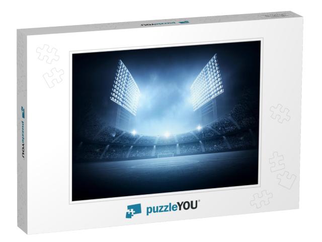 Soccer Stadium 3D Rendering Composition & Stadium is the... Jigsaw Puzzle