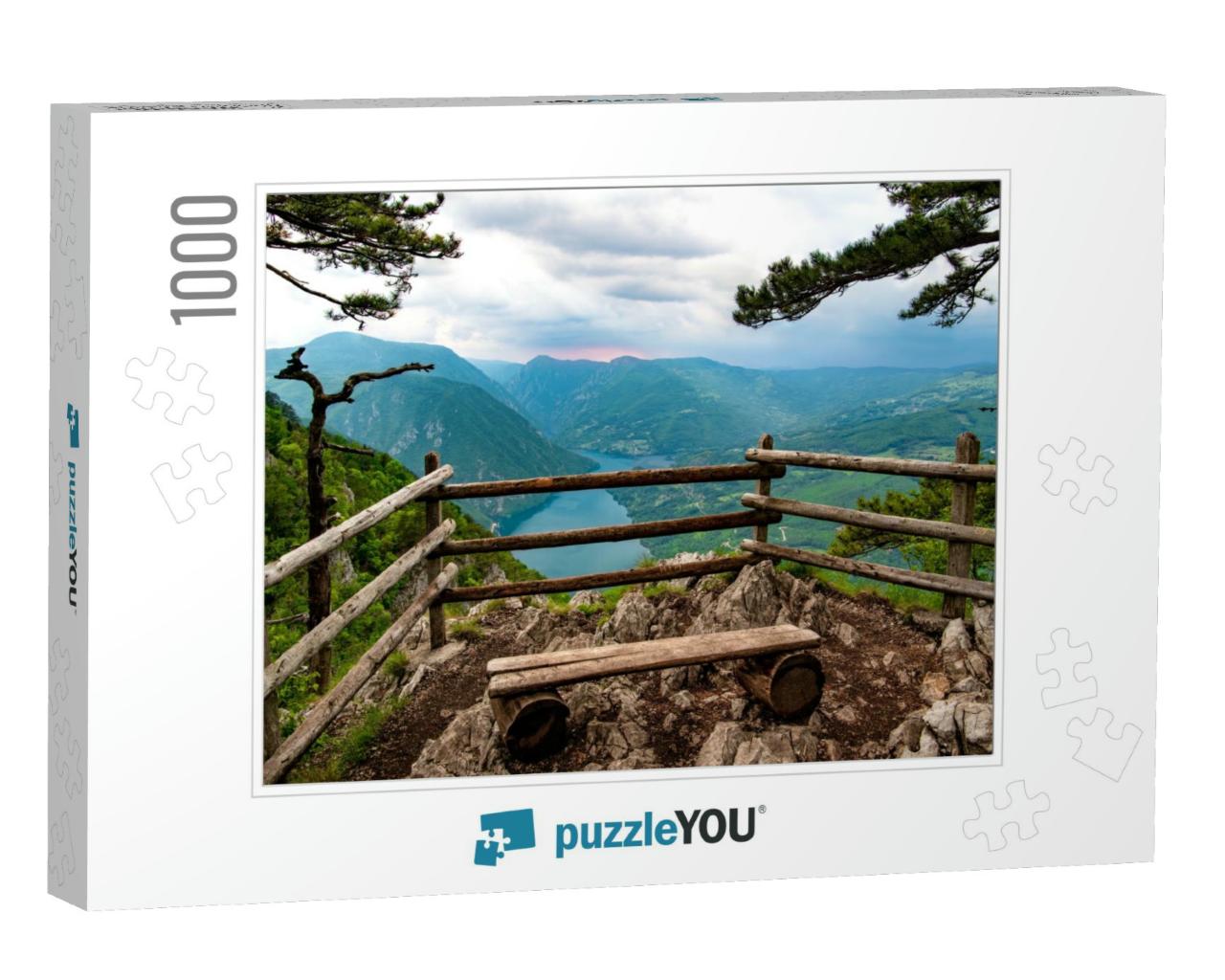 Banjska Stena Viewpoint in Tara National Park, Serbia. Be... Jigsaw Puzzle with 1000 pieces