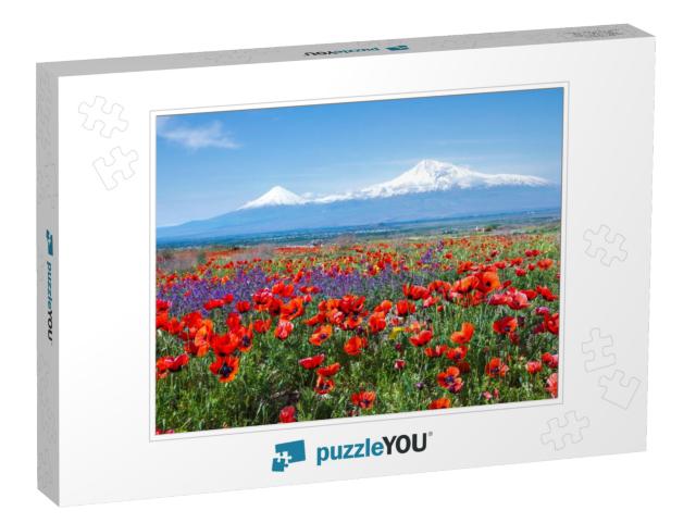 Mount Ararat Turkey At 5, 137 M Viewed from Yerevan, Arme... Jigsaw Puzzle