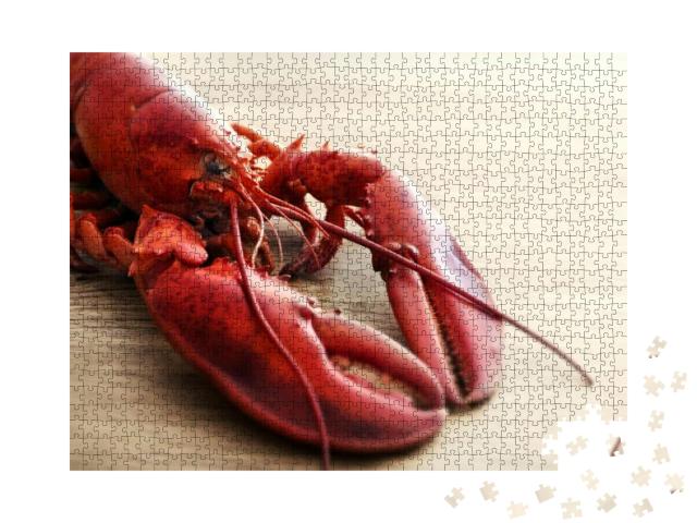 Red Lobster on Wood... Jigsaw Puzzle with 1000 pieces