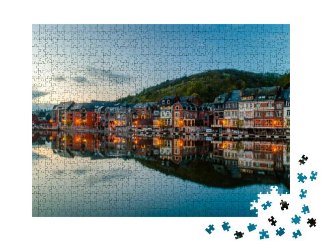 View of Dinant Belgium in Evening... Jigsaw Puzzle with 1000 pieces