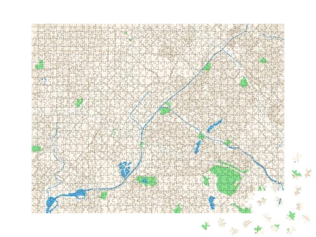 Irvine California Printable Map Excerpt. This Vector Stre... Jigsaw Puzzle with 1000 pieces