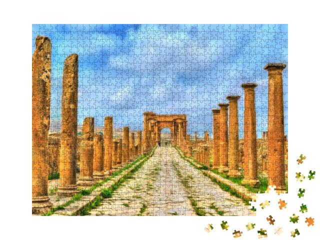 Timgad, Ruins of a Roman-Berber City, UNESCO Heritage in... Jigsaw Puzzle with 1000 pieces