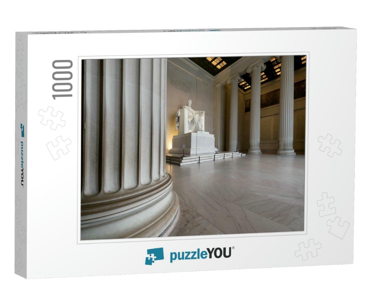 The Lincoln Memorial Indoors At Sunrise on the National M... Jigsaw Puzzle with 1000 pieces