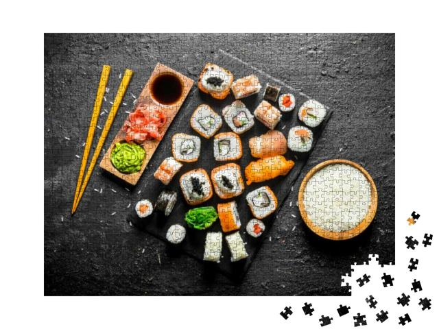 The Range of Different Types of Sushi, Rolls & Maki with... Jigsaw Puzzle with 1000 pieces