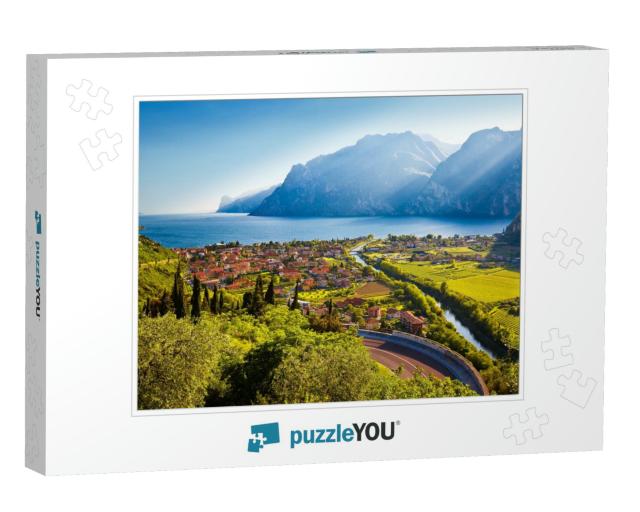 Town of Torbole & Lago Di Garda Sunset View, Trentino Alt... Jigsaw Puzzle