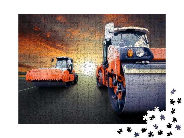 Road Rollers for Asphalt... Jigsaw Puzzle with 1000 pieces