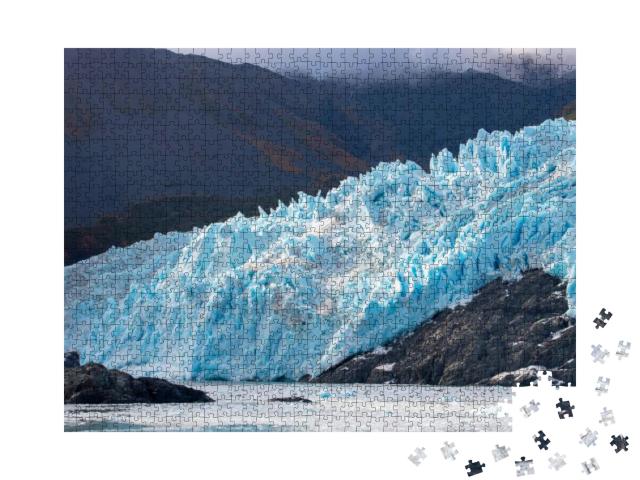 Aialik Glacier on Aialik Bay in Kenai Fjords National Par... Jigsaw Puzzle with 1000 pieces