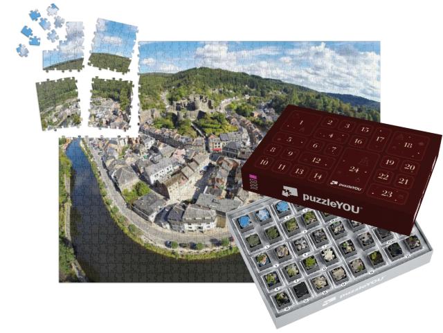 Aerial View on Belgian City La Roche-En-Ardenne with Rive... | Advent Calendar Jigsaw Puzzle