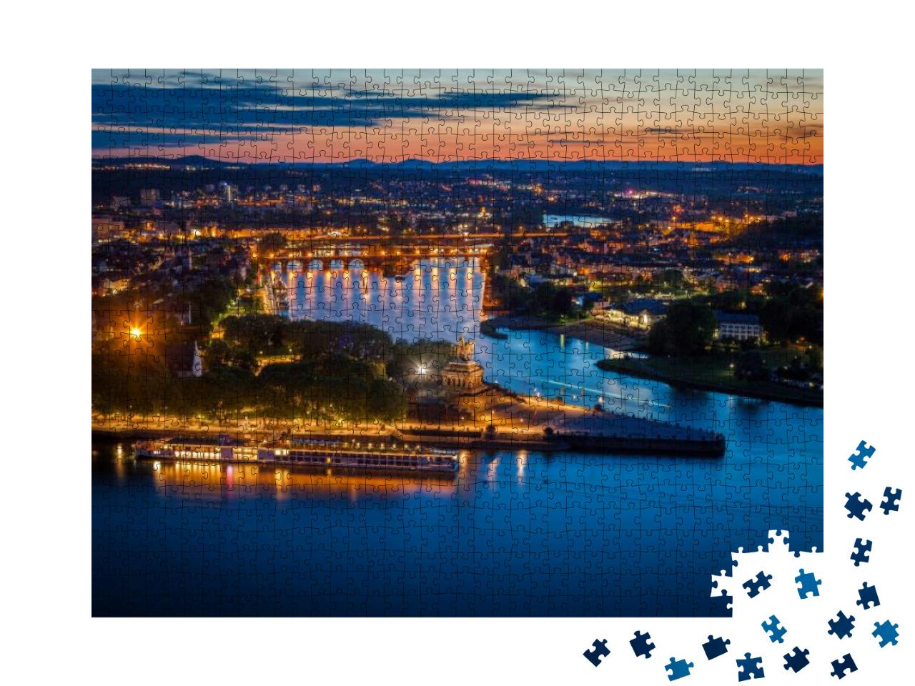 Panorama of Koblenz. Koblenz, Rhineland-Palatinate, Germa... Jigsaw Puzzle with 1000 pieces