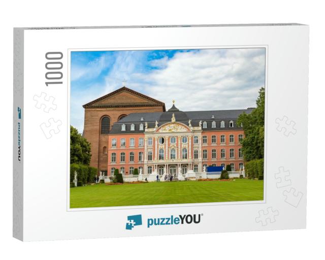 Electorate Palace Kurfurstliches Palais in Trier in a Bea... Jigsaw Puzzle with 1000 pieces