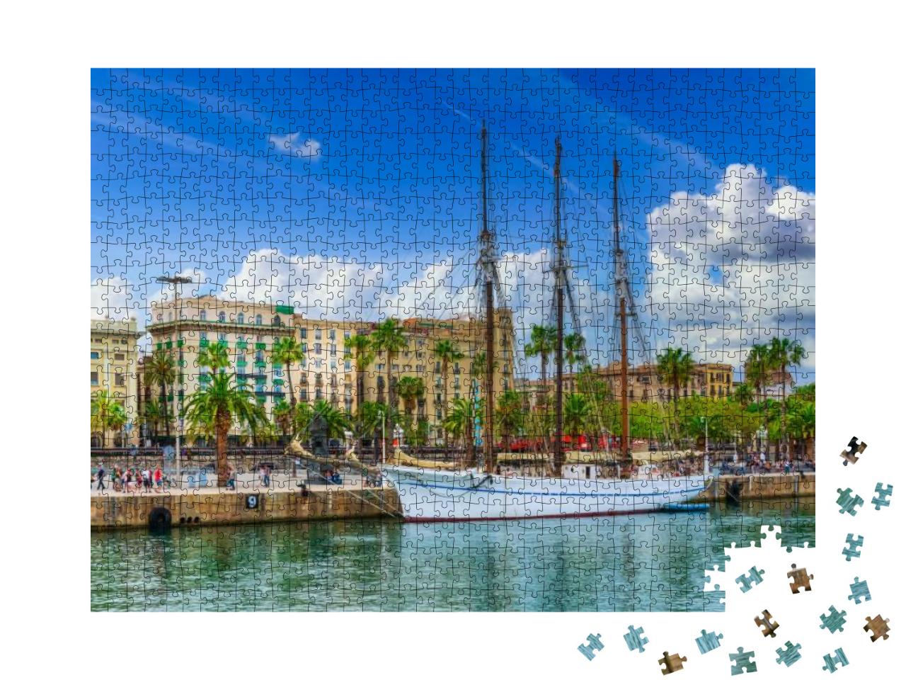 Embankment in the Port of Barcelona, Catalonia, Spain. Ar... Jigsaw Puzzle with 1000 pieces