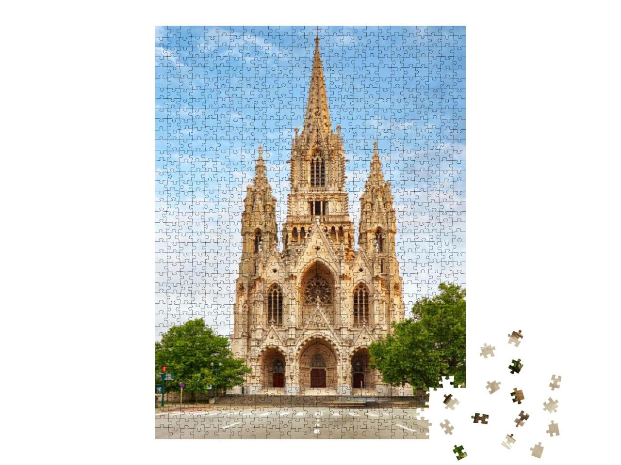 Notre Dame Du Sablons Cathedral in Brussels, Belgium... Jigsaw Puzzle with 1000 pieces