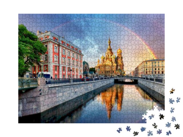 Russia, St. Petersburg - Church Savior on Spilled Blood w... Jigsaw Puzzle with 1000 pieces