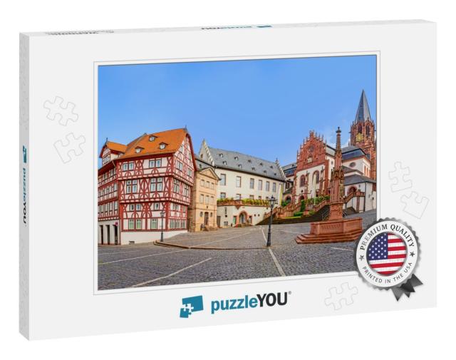 Famous Old Stifts Basilika in Aschaffenburg At Stiftskirc... Jigsaw Puzzle