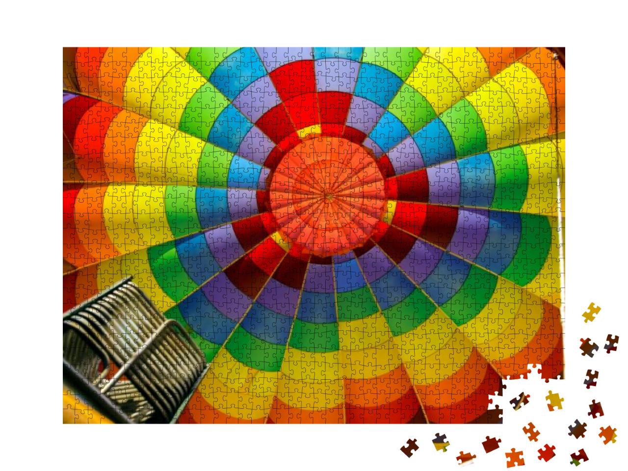Inside of Colorful Hot Air Balloon... Jigsaw Puzzle with 1000 pieces