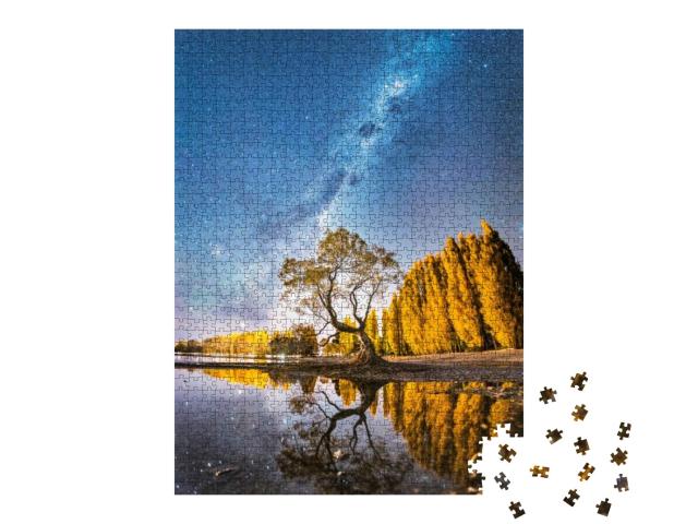 Milky Way Over that Wanaka Tree... Jigsaw Puzzle with 1000 pieces