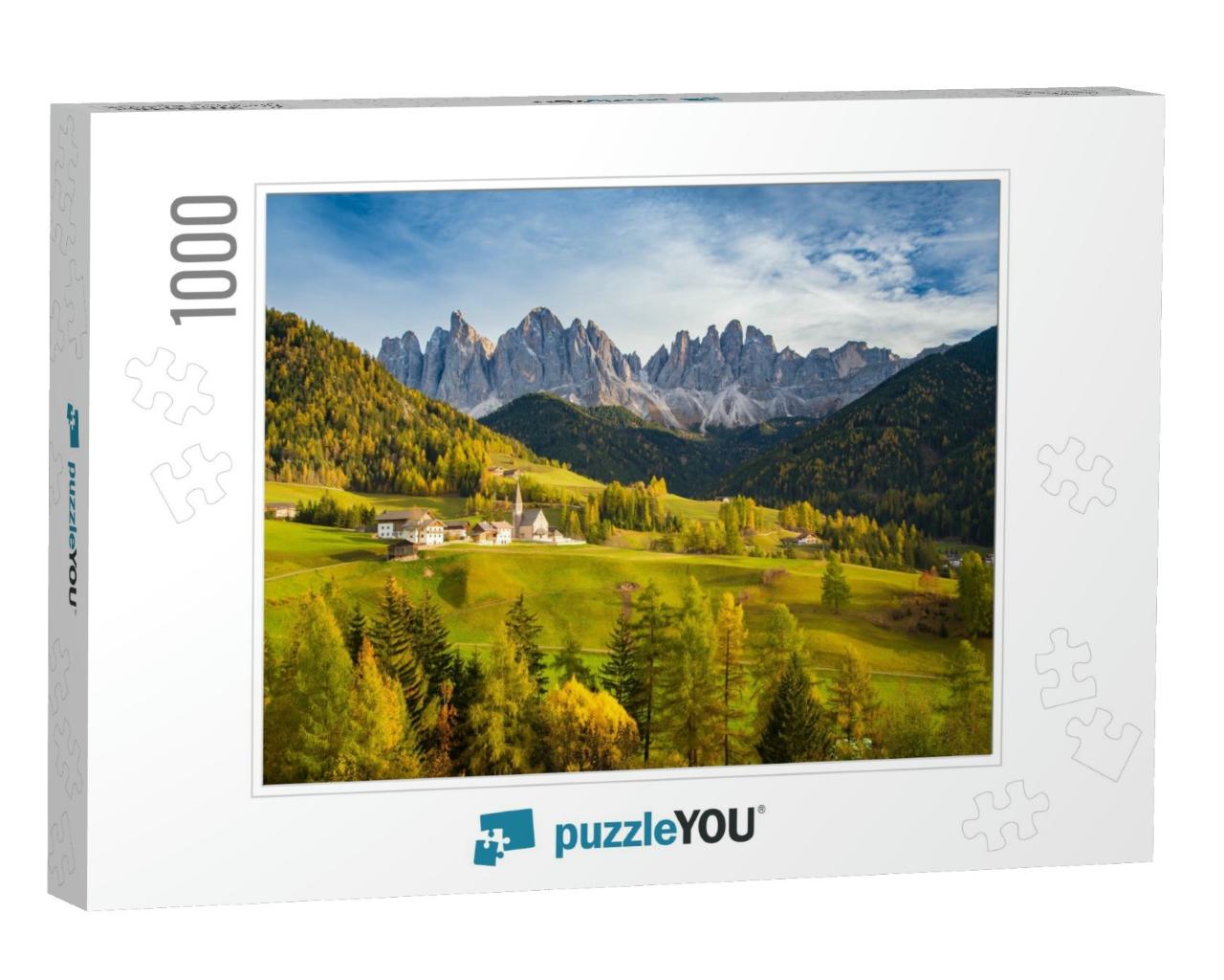 Beautiful View of Idyllic Mountain Scenery in the Dolomit... Jigsaw Puzzle with 1000 pieces