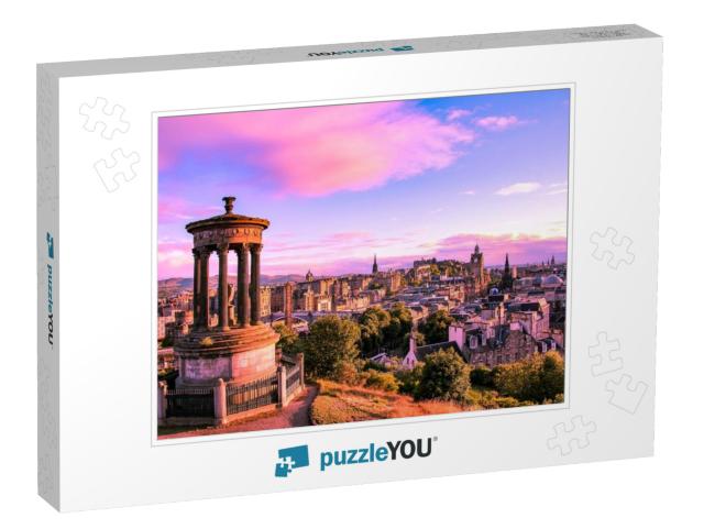 Edinburgh Skyline Seen from Calton Hill, Scotland, United... Jigsaw Puzzle