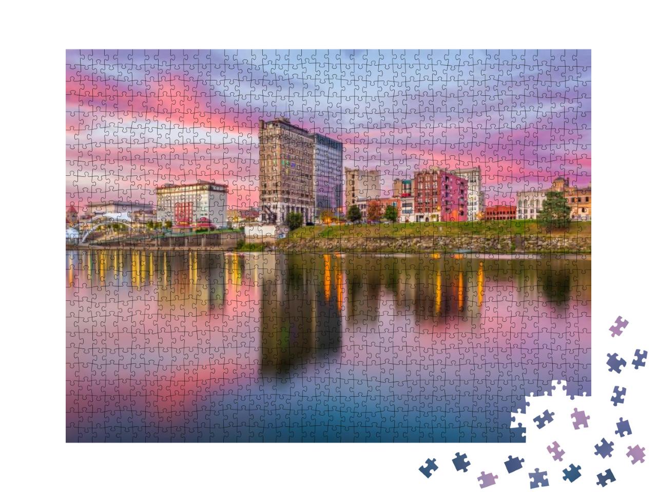 Charleston, West Virginia, USA Downtown Skyline on the Kan... Jigsaw Puzzle with 1000 pieces