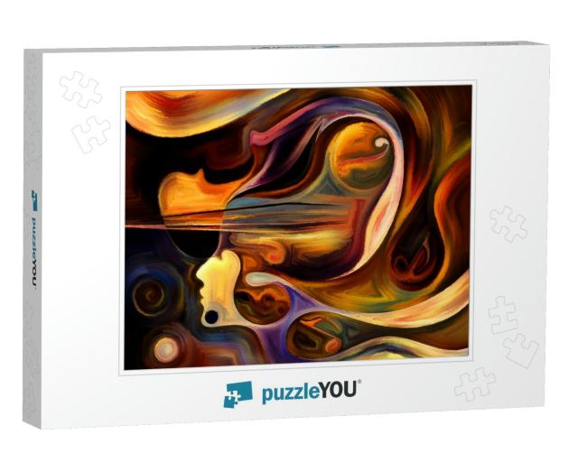 Inner Melody Series. Abstract Design Made of Colorful Hum... Jigsaw Puzzle