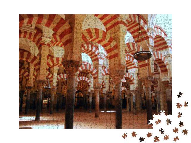 Arches Within the Prayer Hall of the Mezquita Mosque, Cor... Jigsaw Puzzle with 1000 pieces