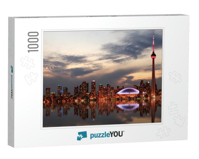 Toronto Skyline At Sunset, Ontario, Canada... Jigsaw Puzzle with 1000 pieces