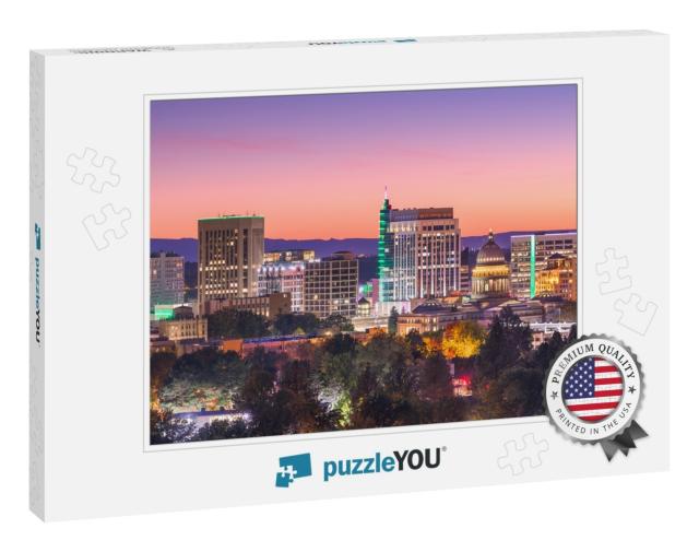 Boise, Idaho, USA Downtown Cityscape At Twilight... Jigsaw Puzzle