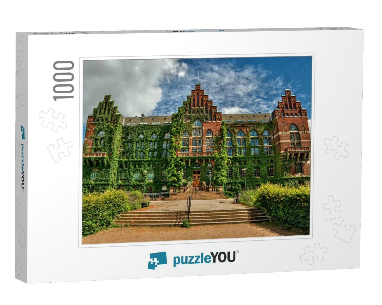 Facade of the University Library in Lund Sweden, Hdr-Tech... Jigsaw Puzzle with 1000 pieces