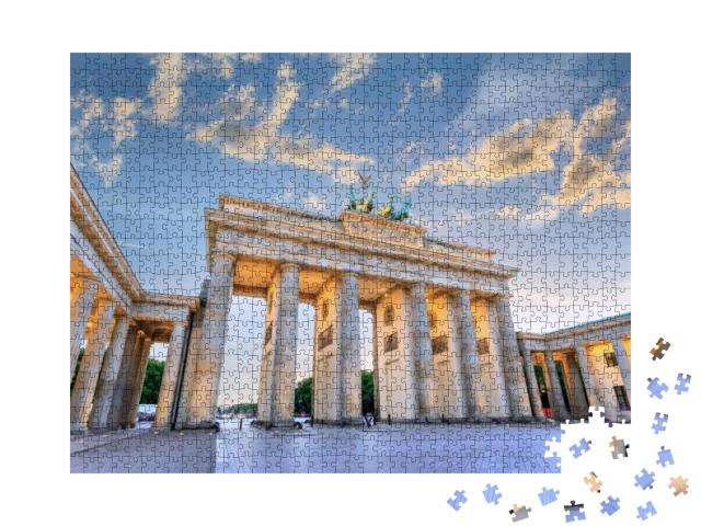 Berlin Brandenburg Gate Brandenburger Tor When Sunset, Be... Jigsaw Puzzle with 1000 pieces