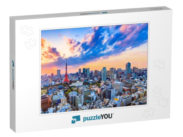 Cityscapes View Sunset of Tokyo City Japan... Jigsaw Puzzle