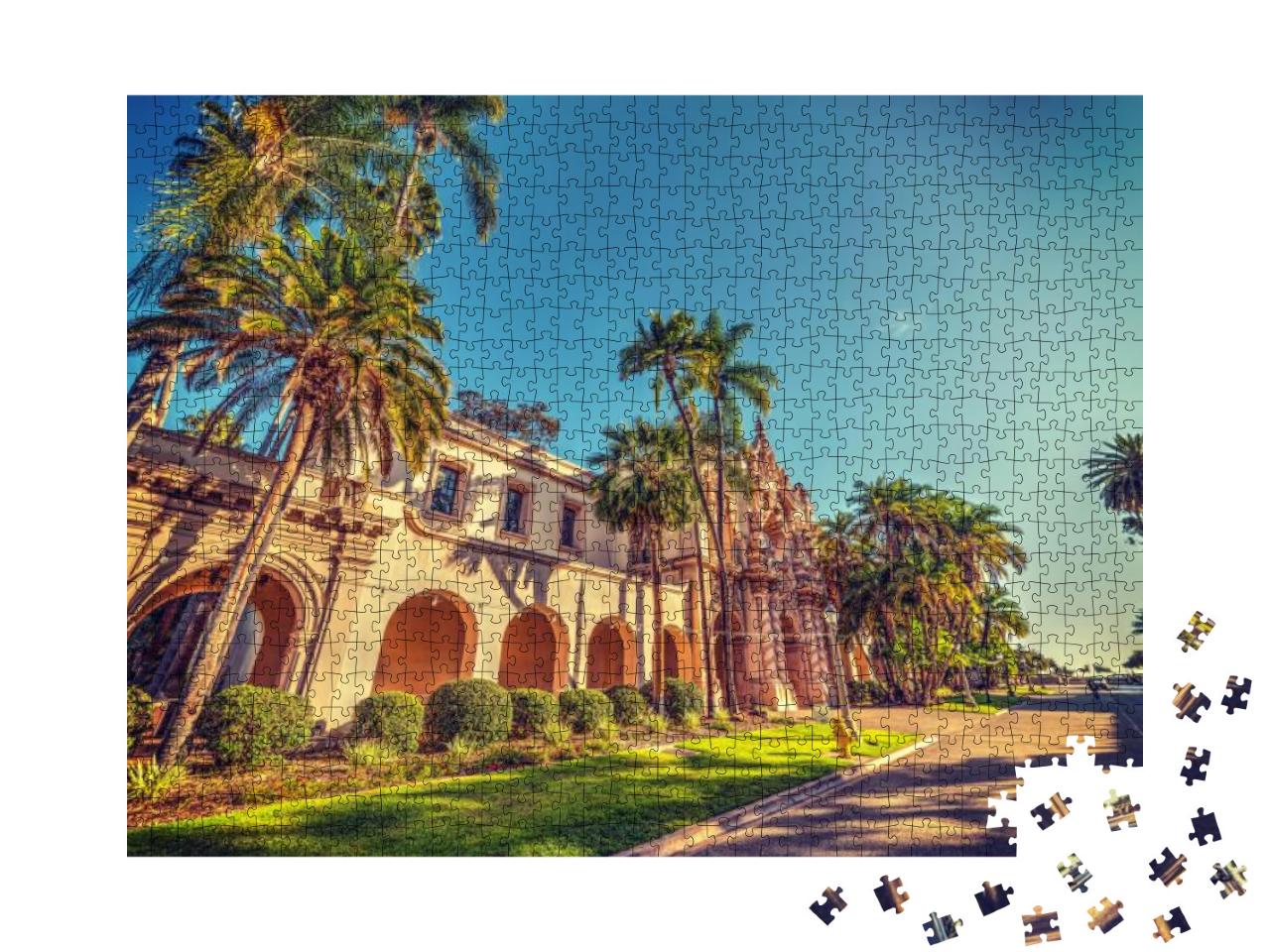 Arcade in Balboa Park on a Sunny Day, San Diego. Californ... Jigsaw Puzzle with 1000 pieces