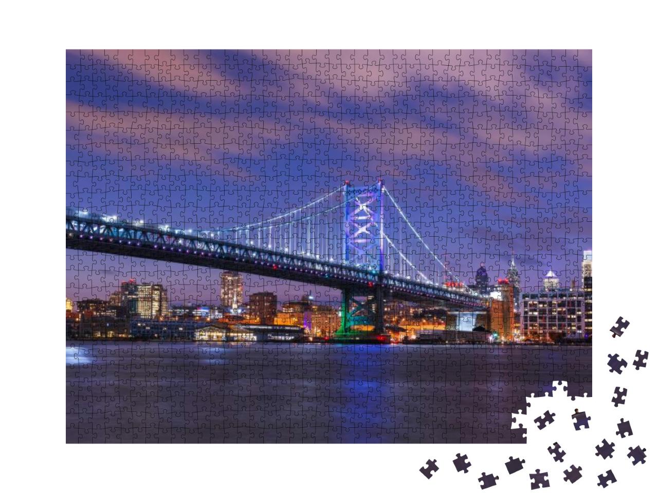 Philadelphia, Pennsylvania, USA Skyline on the Delaware Ri... Jigsaw Puzzle with 1000 pieces