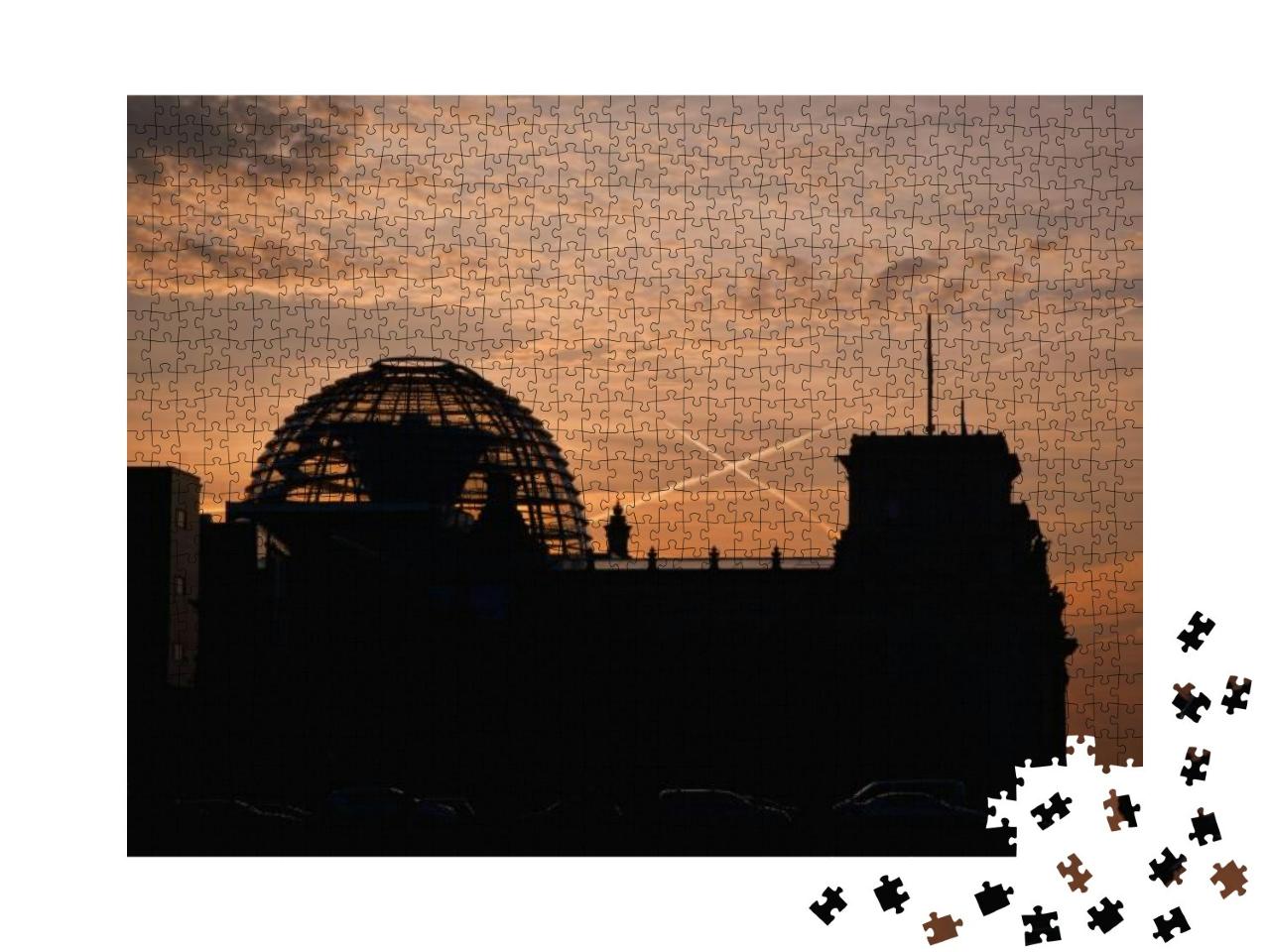 The Reichstag Dome. the Reichstag Building At Sunset. Ber... Jigsaw Puzzle with 1000 pieces