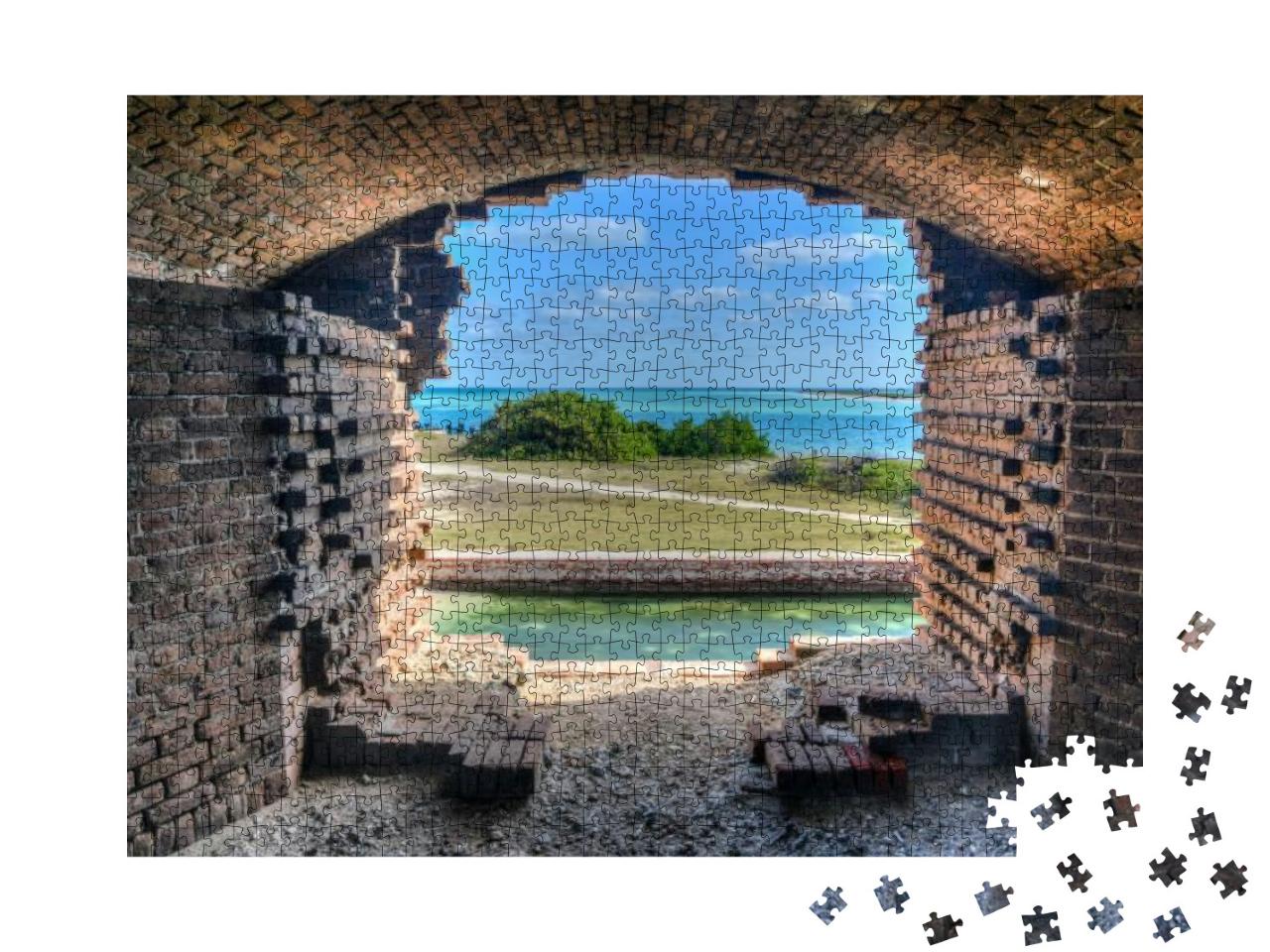 Window to the Ocean At Fort Jefferson At the Dry Tortugas... Jigsaw Puzzle with 1000 pieces