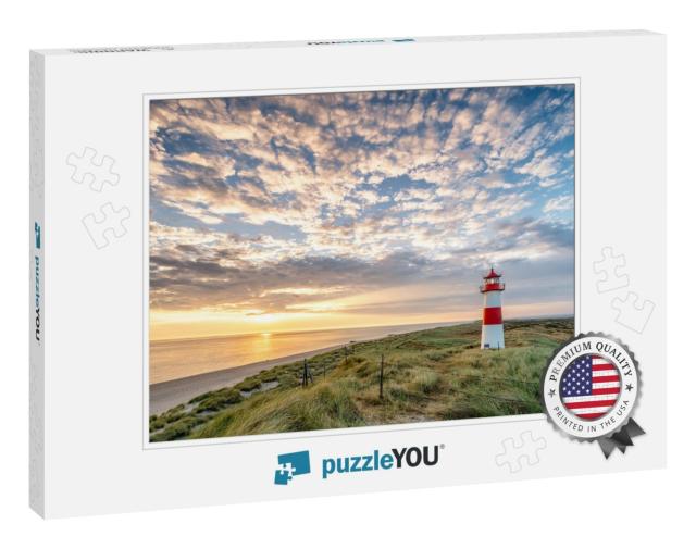Red Lighthouse on the Island of Sylt in North Frisia, Sch... Jigsaw Puzzle