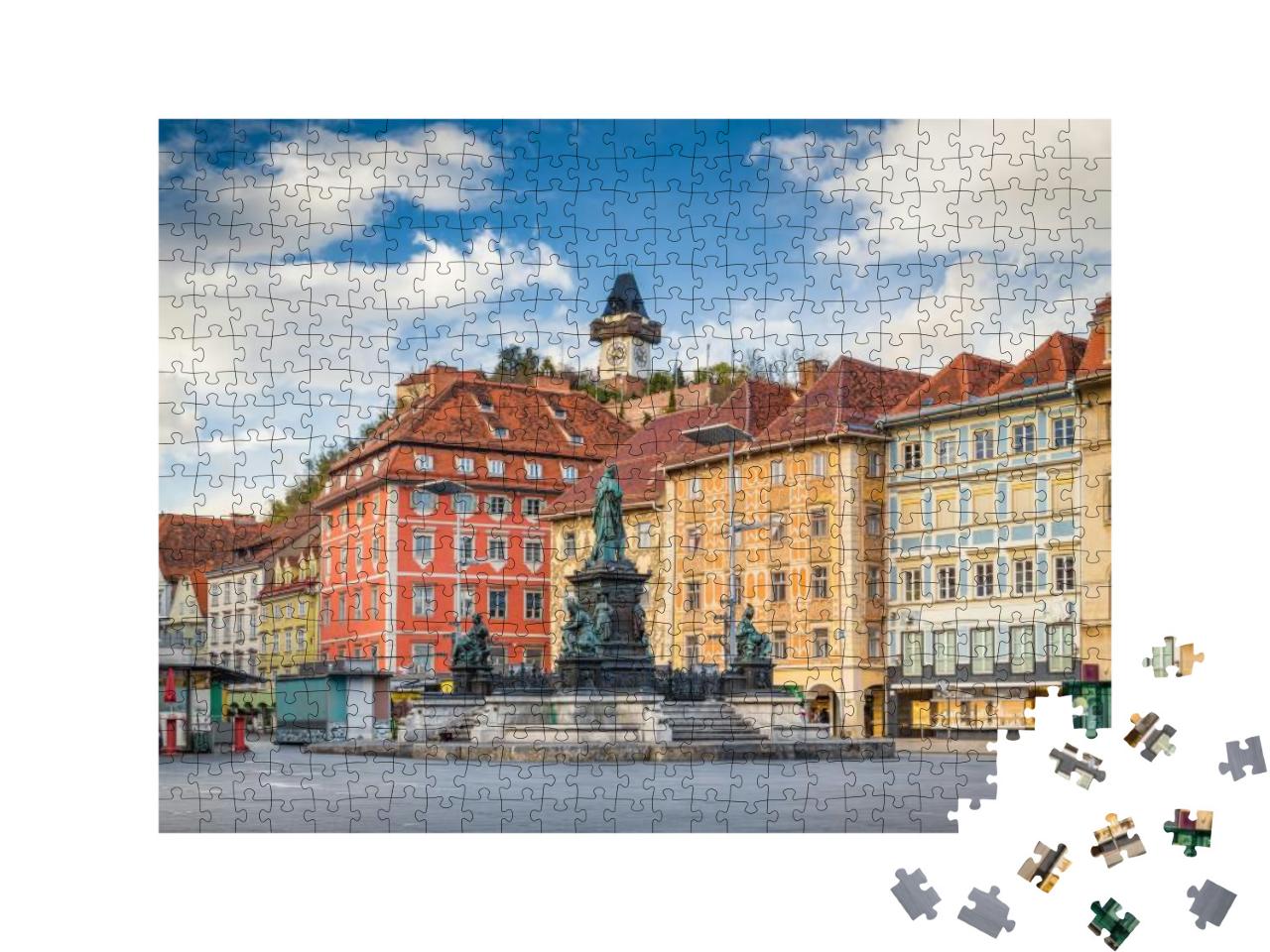 Classic View of the Historic City of Graz with Main Squar... Jigsaw Puzzle with 500 pieces