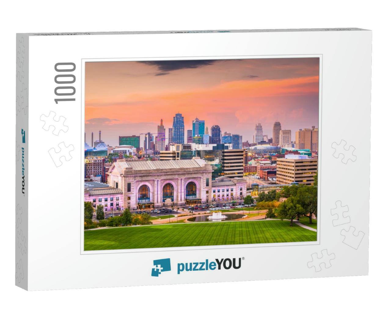 Kansas City, Missouri, USA Downtown Skyline with Union Sta... Jigsaw Puzzle with 1000 pieces