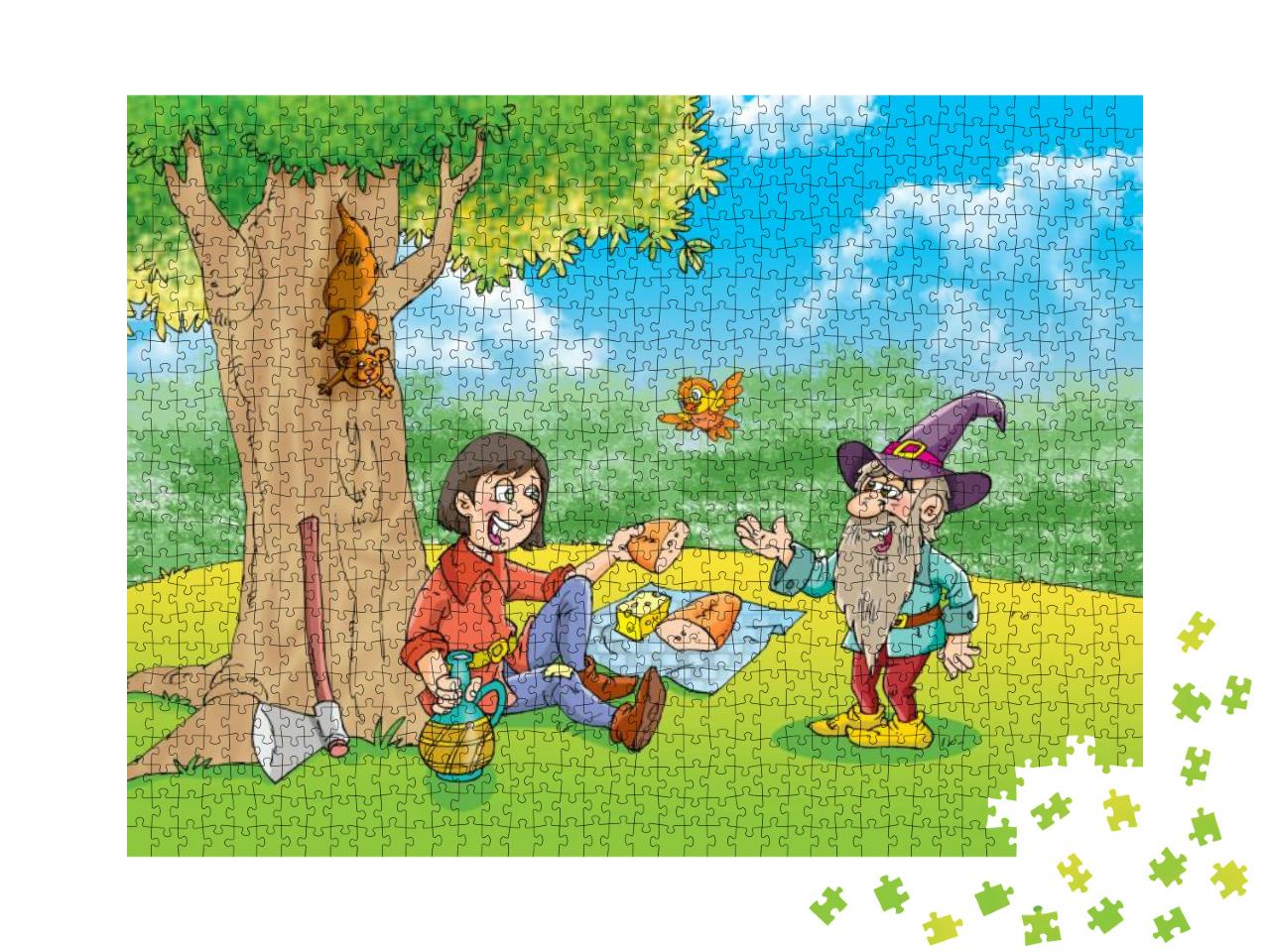 Children's Fairy Tales Golden Goose... Jigsaw Puzzle with 1000 pieces