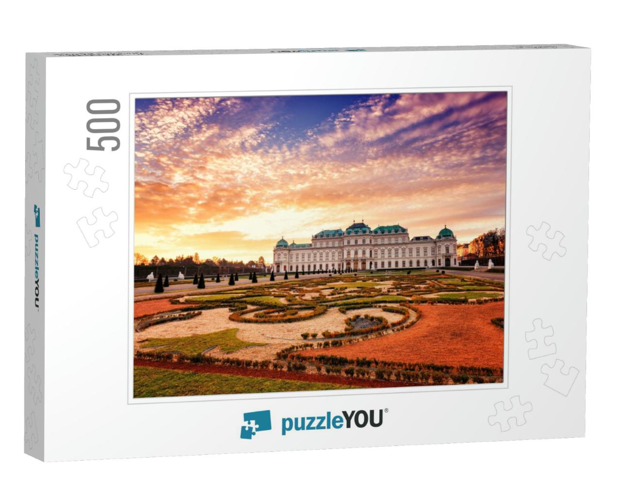 Belvedere, Vienna, View of Upper Palace & Beautiful Royal... Jigsaw Puzzle with 500 pieces