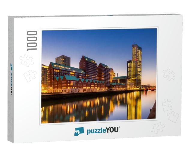 Modern Architecture & Skyline of Rotterdam, Netherlands... Jigsaw Puzzle with 1000 pieces