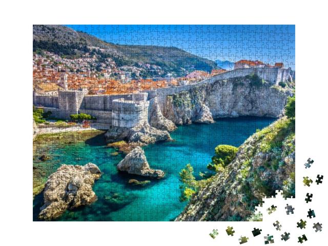 Aerial View At Famous European Travel Destination in Croa... Jigsaw Puzzle with 1000 pieces