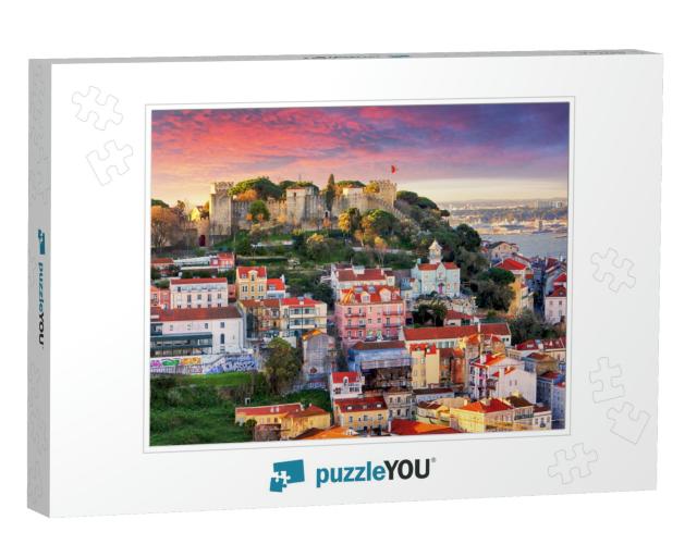 Lisbon, Portugal Skyline with Sao Jorge Castle... Jigsaw Puzzle