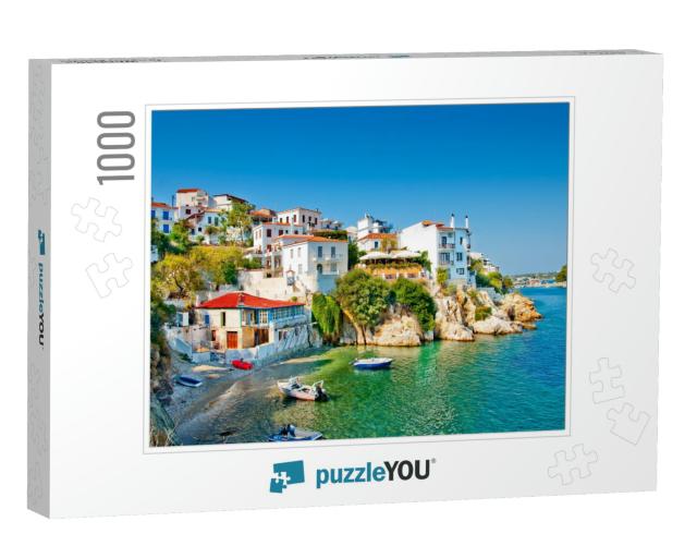 The Old Part of Town in Island Skiathos in Greece... Jigsaw Puzzle with 1000 pieces