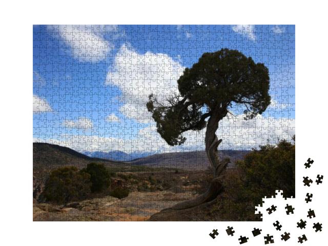 Lone Tree in the Black Canyon of the Gunnison... Jigsaw Puzzle with 1000 pieces